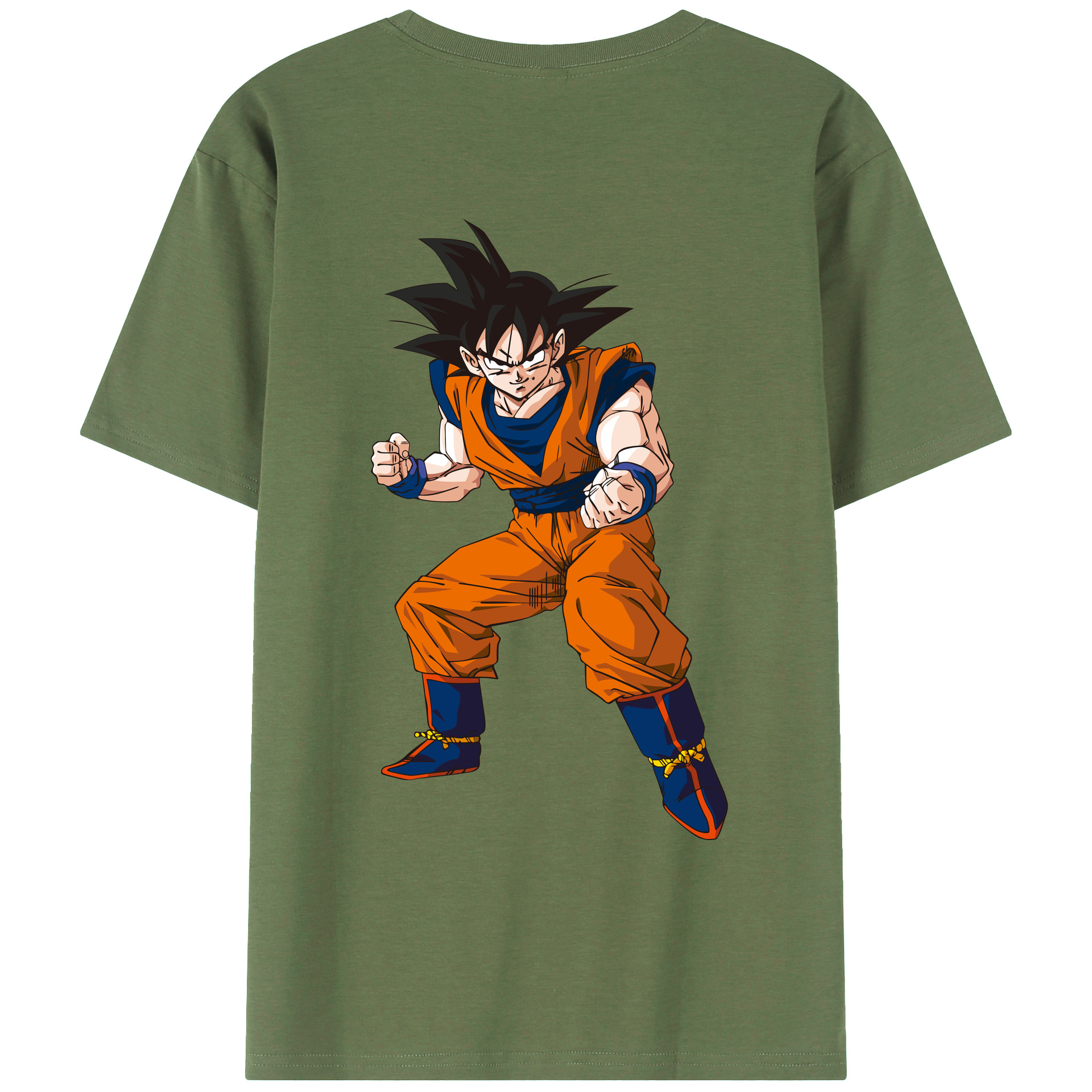 （画像用） ドラゴンボール 孫悟空（そん ごくう）Son Goku カカロット DRAGON BALL Kakarotto 綿100％ メンズ半袖Tシャツ（バックプリント） 通気性